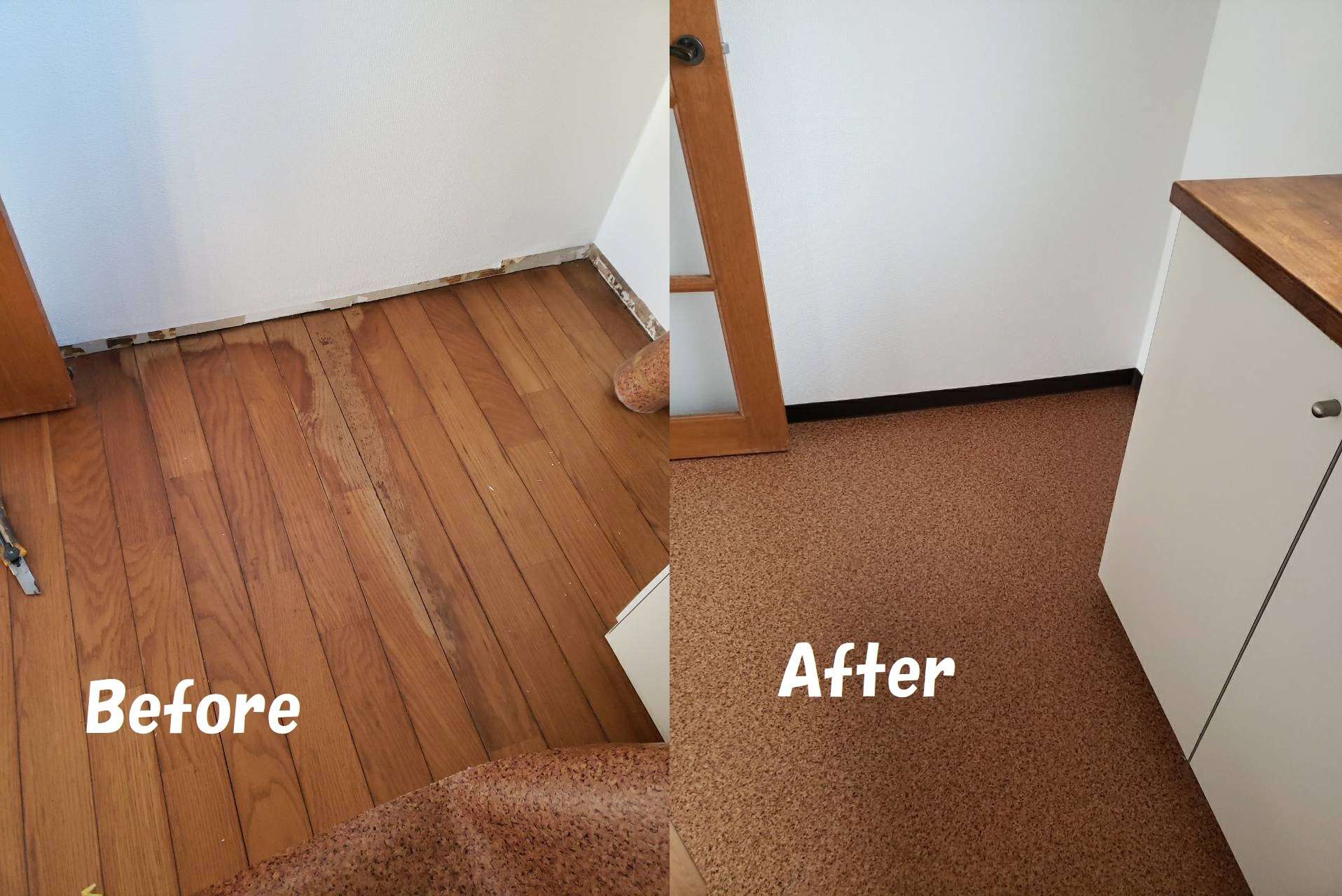 床 クッションフロア ビフォーアフター